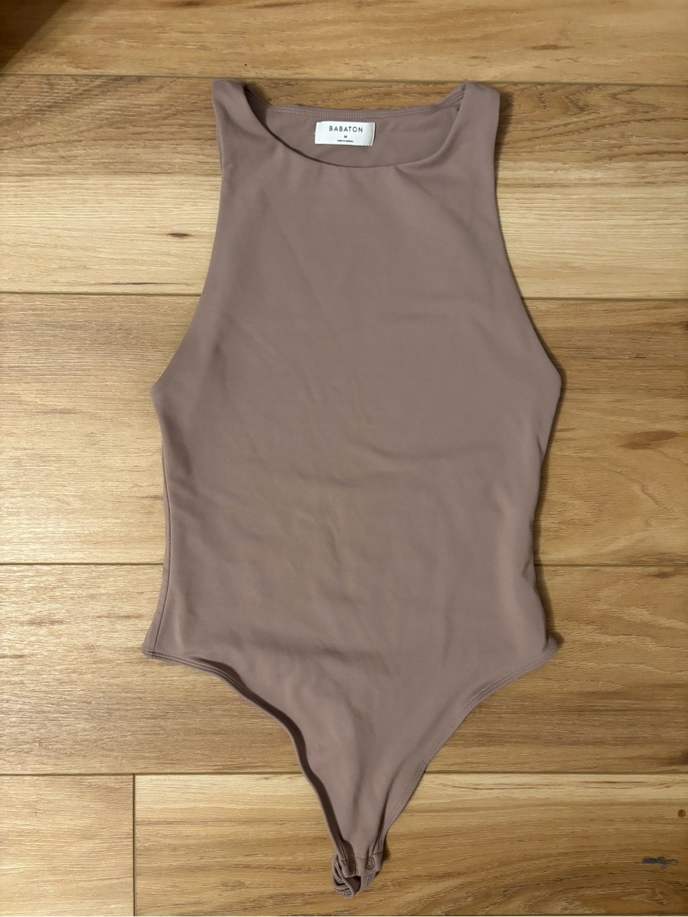 Babaton Brown High-Neck One-Piece